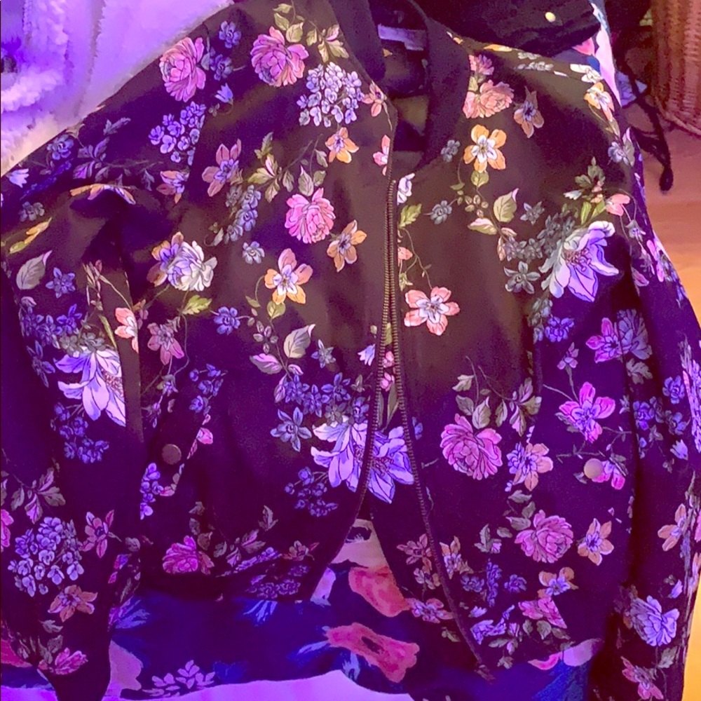 Floral bomber jacket for sale!